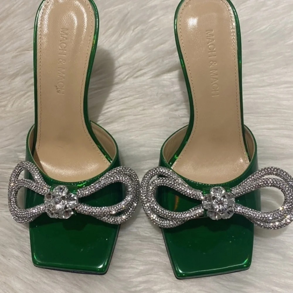 New Mach & Mach Double Bow slide sandal size 36.5EU - Picture 3 of 12